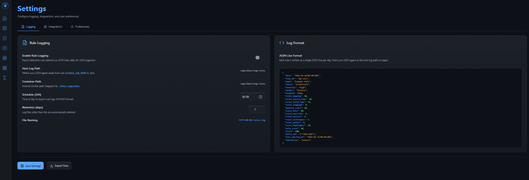 Rule Logging and Auditing